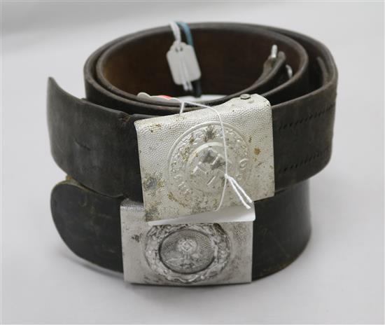 A WWII RLB belt and WWII police belt